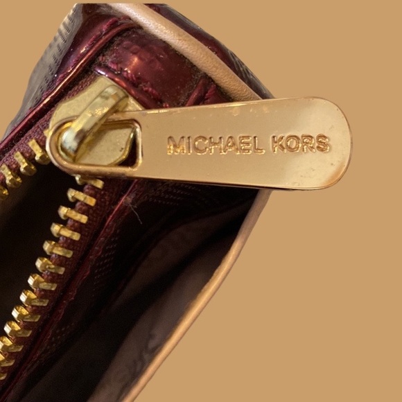 Michael Kors Signature Burgundy Cosmetics Bag - Picture 8 of 8